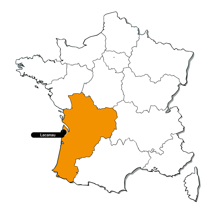Lacanau carte gironde